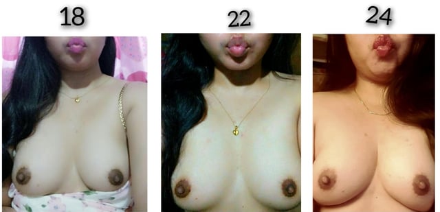 Which stage of my boobies you like? all are natural…